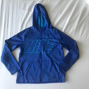 Nike Therma Dri-Fit Front Zip-Up Hoodie Jacket | XL | Blue